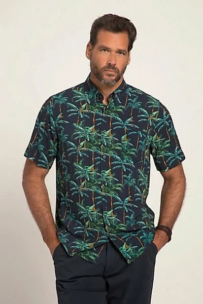 JP1880 Kurzarmhemd Hemd Halbarm floraler Print Buttondown-Kragen günstig online kaufen
