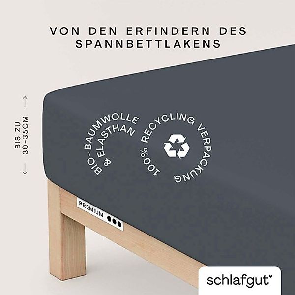 Schlafgut Spannbettlaken »Premium«, Zero Waste Verpackung, PREMIUM Qualität günstig online kaufen