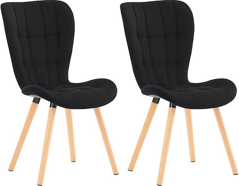 CLP Esszimmerstuhl Elda (2er Set), Samt, günstig online kaufen