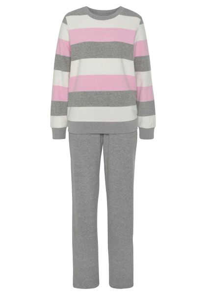 Vivance Dreams Pyjama 2 Stk. tlg., aus weichem Frottée und mit Colorblock S günstig online kaufen
