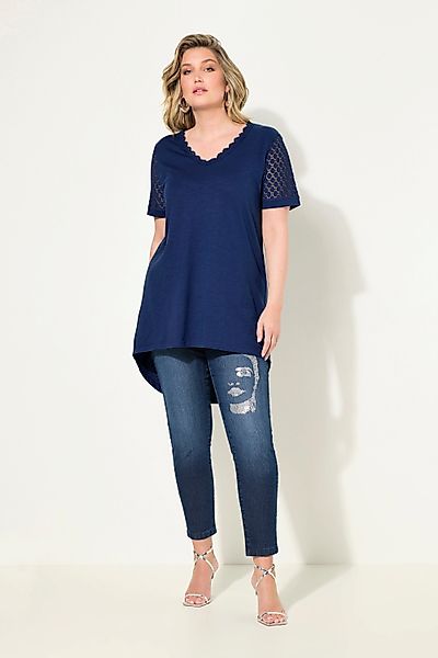 MIAMODA T-Shirt T-Shirt A-Linie Häkelspitze Details günstig online kaufen