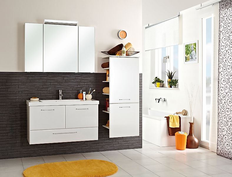 Saphir Badmöbel-Set »Quickset 341 3-teilig, Mineralmarmor-Waschtisch und LE günstig online kaufen