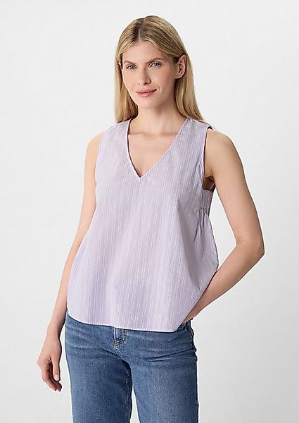 comma casual identity Blusentop Gestreiftes Blusentop mit V-Ausschnitt günstig online kaufen