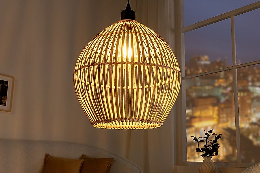 riess-ambiente Hängeleuchte ORGANIC LIVING 30cm natur · Pendellampe mit Sch günstig online kaufen