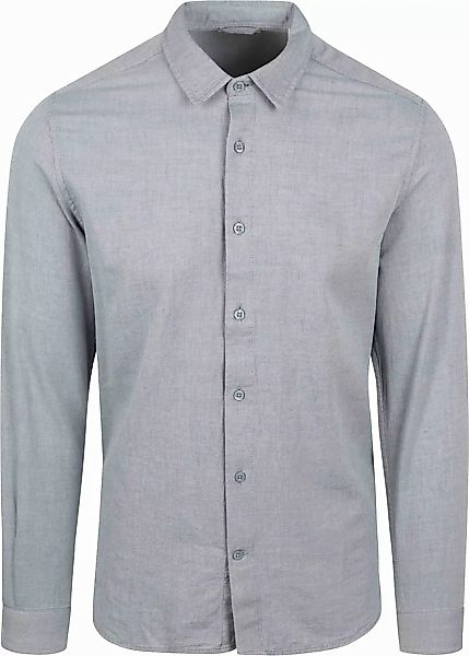 KnowledgeCotton Apparel Hemd Vintage Indigo - Größe M günstig online kaufen