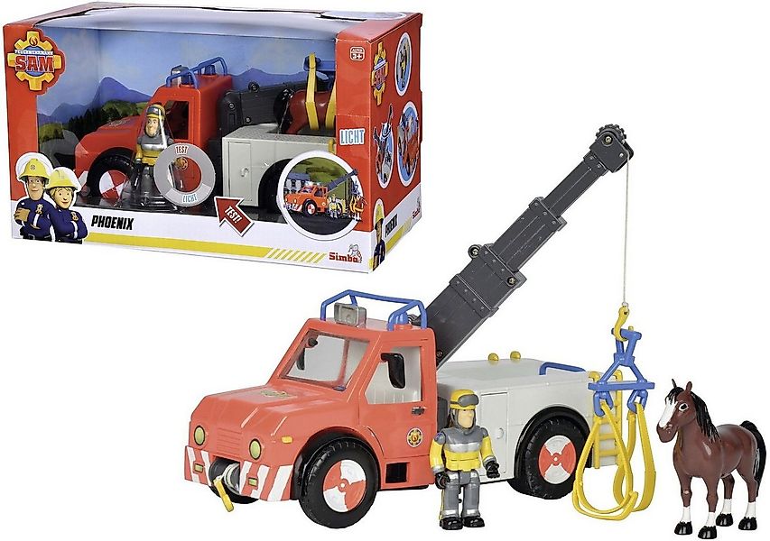 SIMBA Spielzeug-Feuerwehr Fahrzeug Feuerwehr Feuerwehrmann Sam Phoenix Figu günstig online kaufen