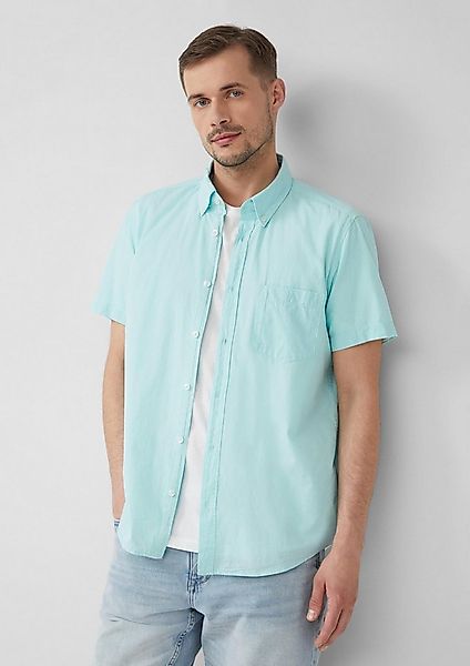s.Oliver Kurzarmhemd Hemd Regular Fit: Kurzarmhemd mit Struktur-Streifen un günstig online kaufen