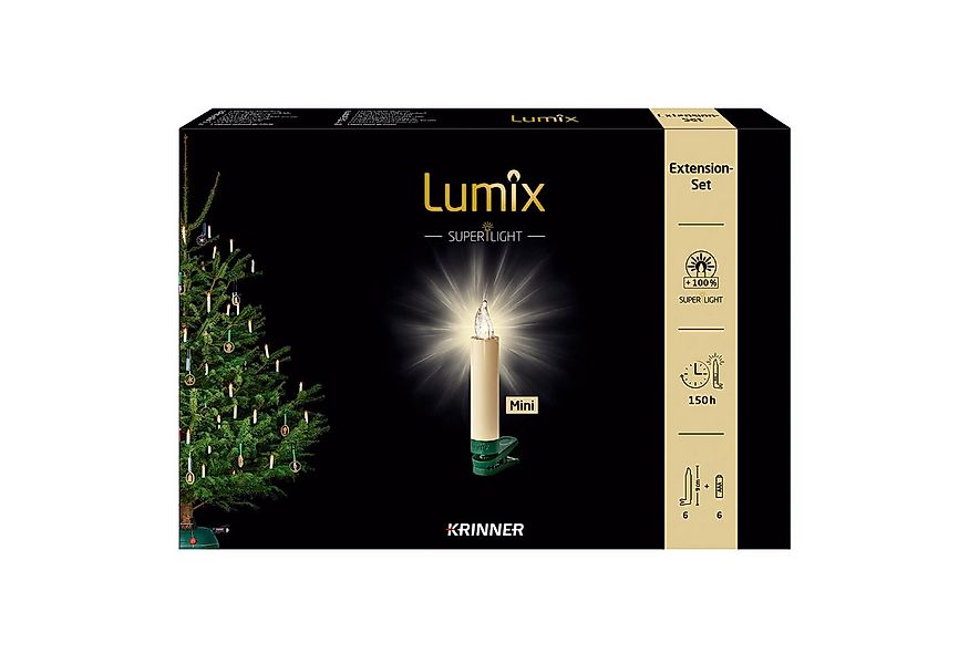 lumix LED-Christbaumkerzen LUMIX SuperLight Elfenbein Mini Erweiterung günstig online kaufen