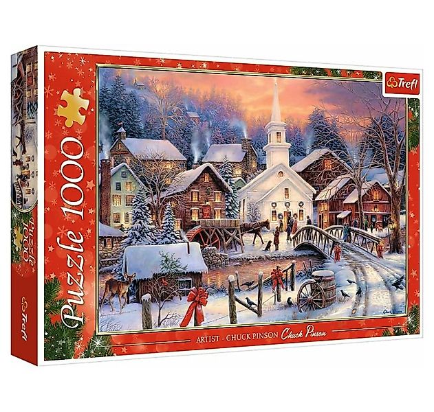 Trefl Puzzle White Christmas Puzzle 1000 Teile, Puzzleteile günstig online kaufen