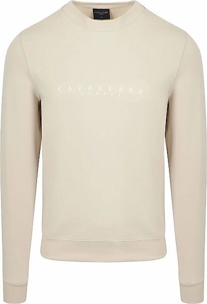 Cavallaro Cavezzio Sweater Logo Ecru - Größe M günstig online kaufen