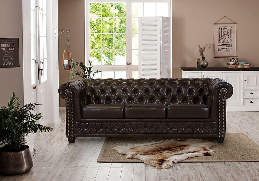 Home affaire Chesterfield-Sofa Rysum, Chesterfield-Optik, in günstig online kaufen
