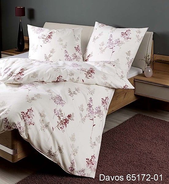 Janine Janine Feinbiber Bettwäsche DAVOS 65172 beere Größe:  155x220 cm + 8 günstig online kaufen