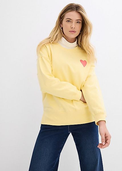 bonprix Sweatshirt lässiger Schnitt, überschnittene Schulter, Oversize-Pass günstig online kaufen