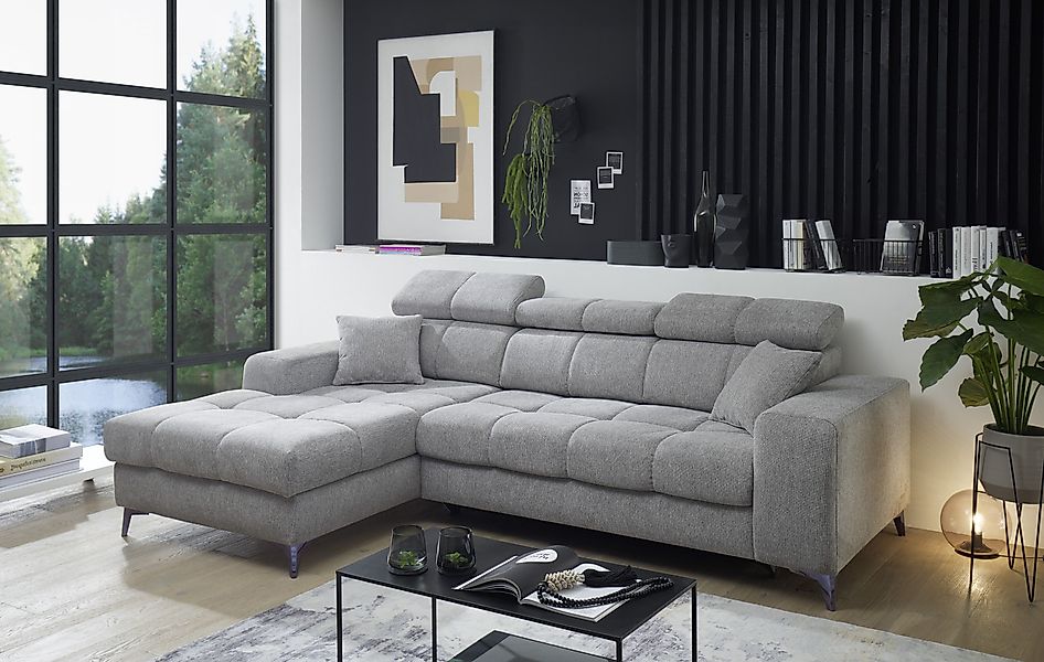 ED EXCITING DESIGN Ecksofa »Sydney L-Form«, (2 St.), frei im Raum stellbar, günstig online kaufen