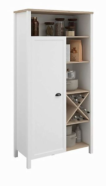 Parisot Buffet Ashly (Buffetschrank in weiß mit Eiche, 95 x 185 cm) auch al günstig online kaufen