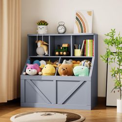 GarveeMore Kinderregal Bücherregal Kinder Spielzeugregal 90x42x92cm günstig online kaufen