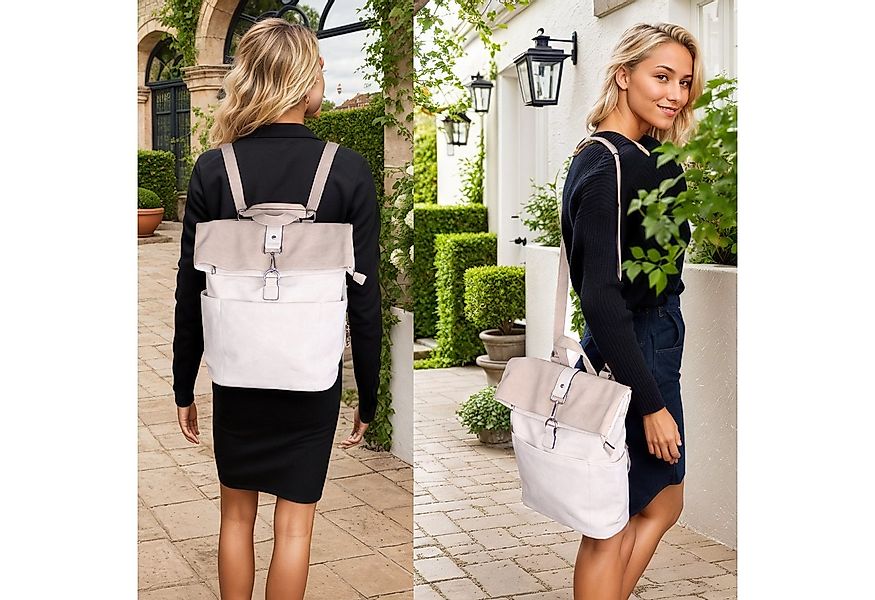 MIRROSI Tagesrucksack Damen auch als Crossbody Bag 2 in 1, Elegant (32x(38+ günstig online kaufen