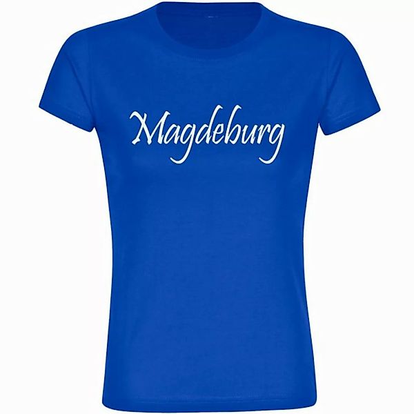 multifanshop T-Shirt Damen Magdeburg - Schriftzug - Frauen günstig online kaufen