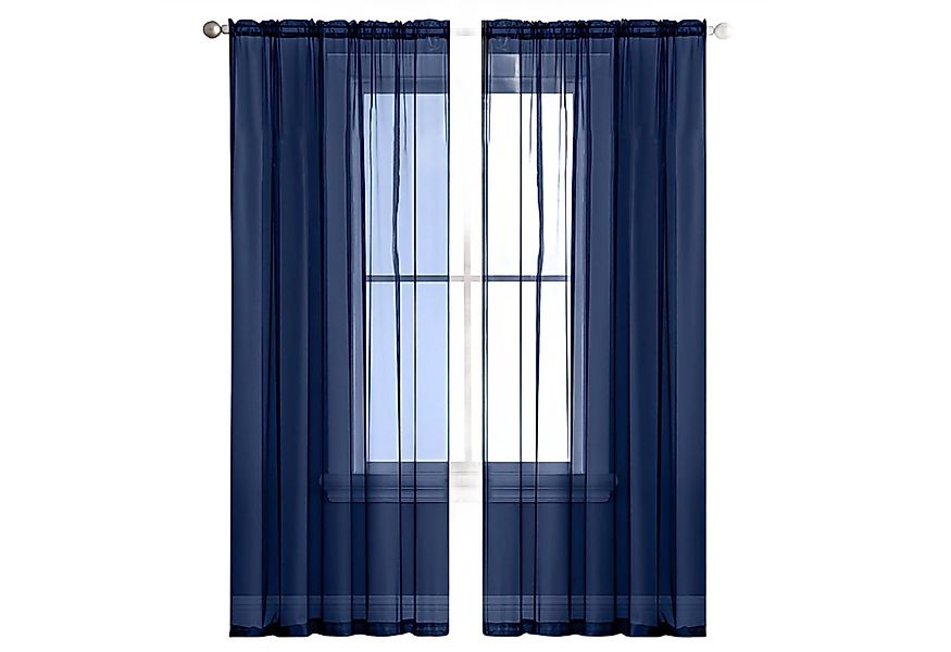 Refttenw Vorhang Halbverdunkelnde Transparente Atmungsaktive Tüllvorhänge, günstig online kaufen