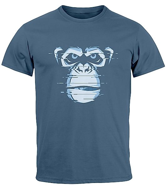 Neverless Print-Shirt Herren T-Shirt Brustprint Affe günstig online kaufen
