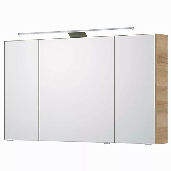 Lomadox Spiegelschrank SOLINGEN-66 Riviera Eiche quer Nb. 120/70,3/17 cm günstig online kaufen