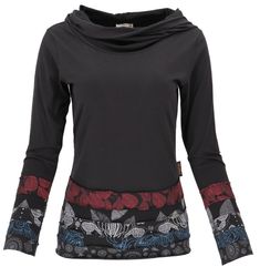 Guru-Shop Longsleeve Kapuzenshirt, Boho Patchwork Shirt günstig online kaufen