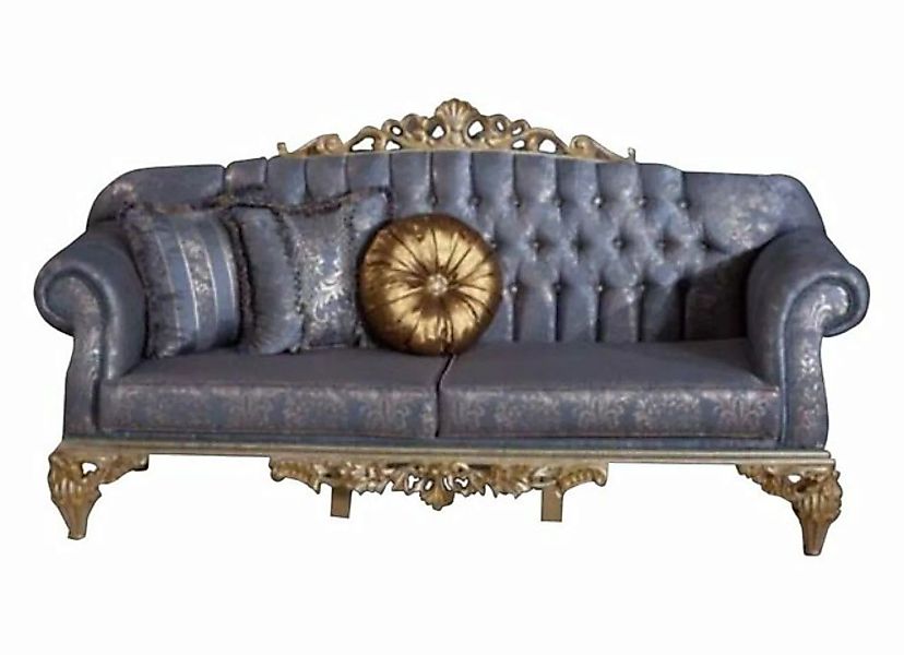 JVmoebel 3-Sitzer Sofa 3 Sitzer Couch Chesterfield Textil Polster Sofa Desi günstig online kaufen