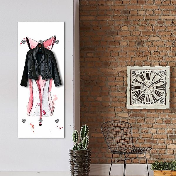 queence Garderobenleiste »Hardy«, Wand Garderobe, Marmor Optik, Gold, Glitz günstig online kaufen