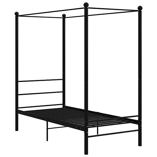 furnicato Bettgestell Himmelbett Schwarz Metall 90x200 cm (1-tlg) günstig online kaufen