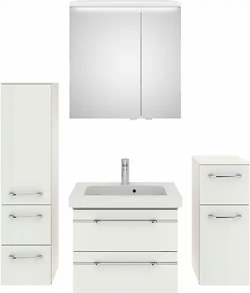 Saphir Badmöbel-Set »Balto Sprint 4-teilig, Mineralmarmor-Waschtisch mit LE günstig online kaufen