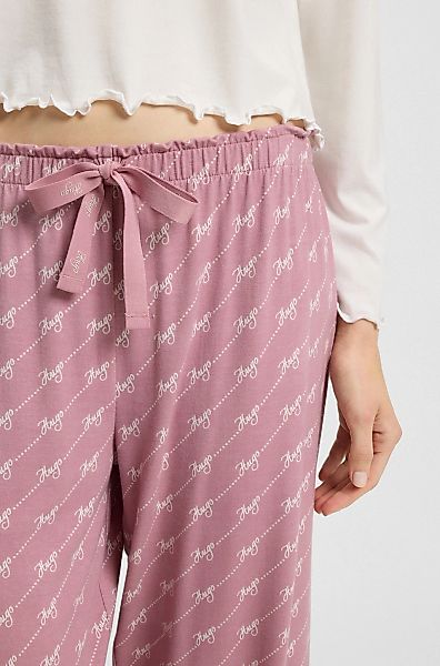 HUGO Underwear Pyjamahose, elastischer Bund, gerader Schnitt, gewellte Kant günstig online kaufen