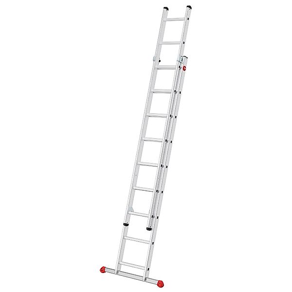 Hailo Anlegeleiter "S80 ProfiStep duo" Aluminium-Schiebeleiter 2-teilig 2x9 günstig online kaufen