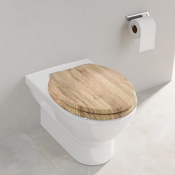 welltime WC-Sitz Light Wood, mit Absenkautomatik, günstig online kaufen