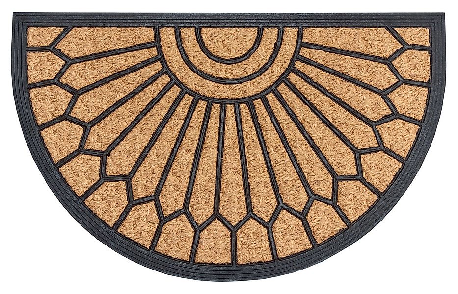 HANSE Home Fußmatte Mix Mats Gummi-Kokos Halbrund Geometric Ornament, Türma günstig online kaufen