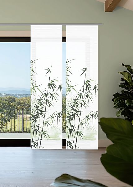 HOME in green Schiebegardine "RUFUS" Paneelwagen 2 Stk. tlg. Bambusoptik, S günstig online kaufen