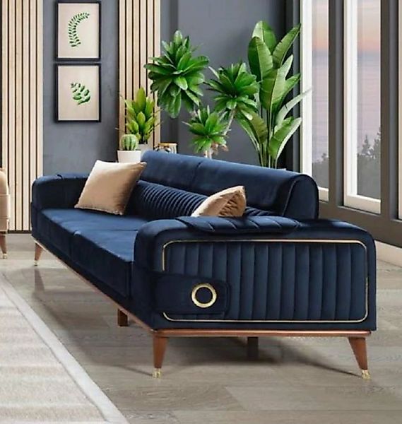 JVmoebel 3-Sitzer Luxus Dreisitzer Sitz Stoff Design Sofa 3 Sitzer Couch Mö günstig online kaufen