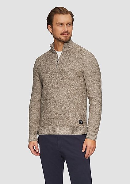 s.Oliver Longpullover Strickpullover Pullover mit Troyer-Kragen günstig online kaufen