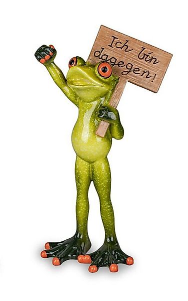 formano Dekofigur Frosch Mann als Demonstrant mit Schild 20 cm Froschfigur günstig online kaufen
