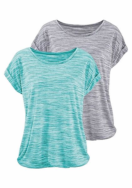 Beachtime Kurzarmshirt "mit Struktureffekt", (2er-Pack), aus pflegeleichter günstig online kaufen