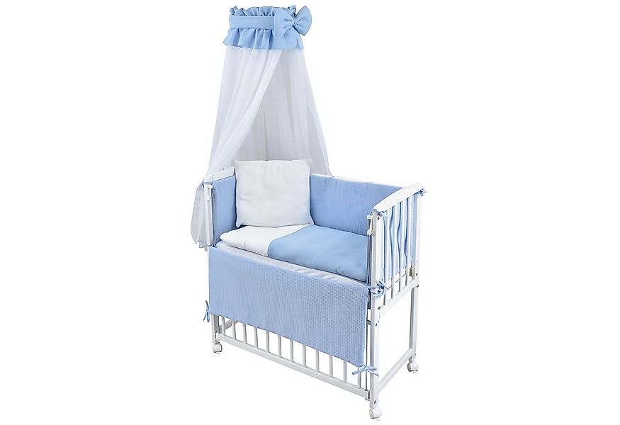 Baby-Delux Stubenbett Beistellbett Komplettset Waffelpique Musselin, Stillb günstig online kaufen