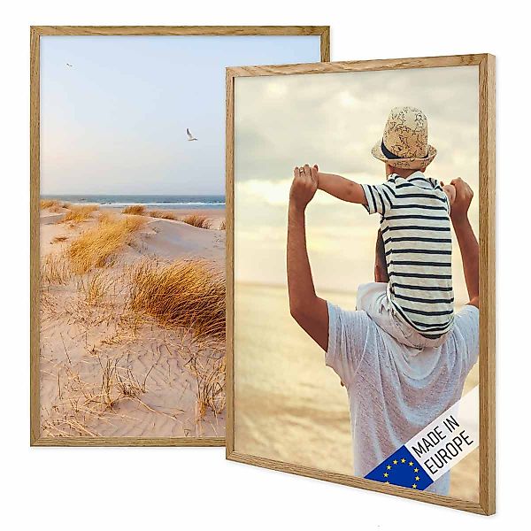 PHOTOLINI Bilderrahmen 2er Set Massivholz-Rahmen Modern günstig online kaufen