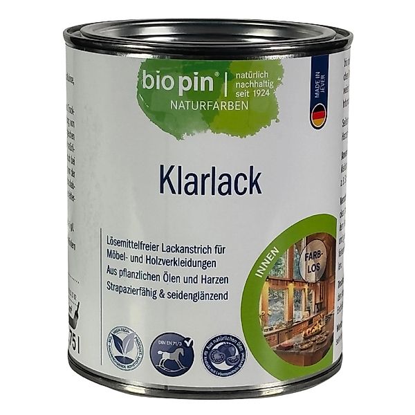 Biopin Klarlack Farblos 0,75 l günstig online kaufen