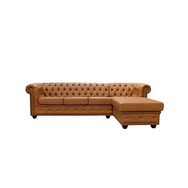 Xlmoebel Ecksofa Ecksofa aus Leder in Chesterfield-Stil mit Polsterung und günstig online kaufen