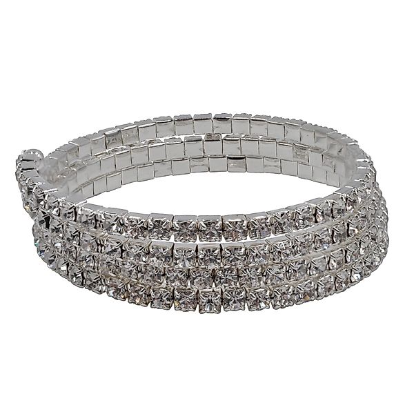 Steuer Armband Gedrehter Strassarmreif silberfarben günstig online kaufen