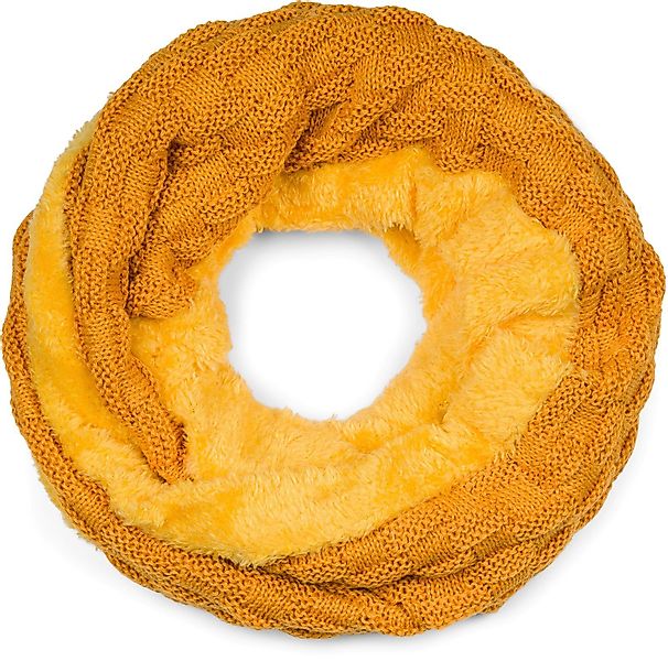 styleBREAKER Strickschal Feinstrick Loop mit Flecht günstig online kaufen