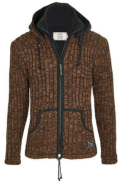 THC Natural Line Strickjacke Schafwollstrickjacke braun günstig online kaufen