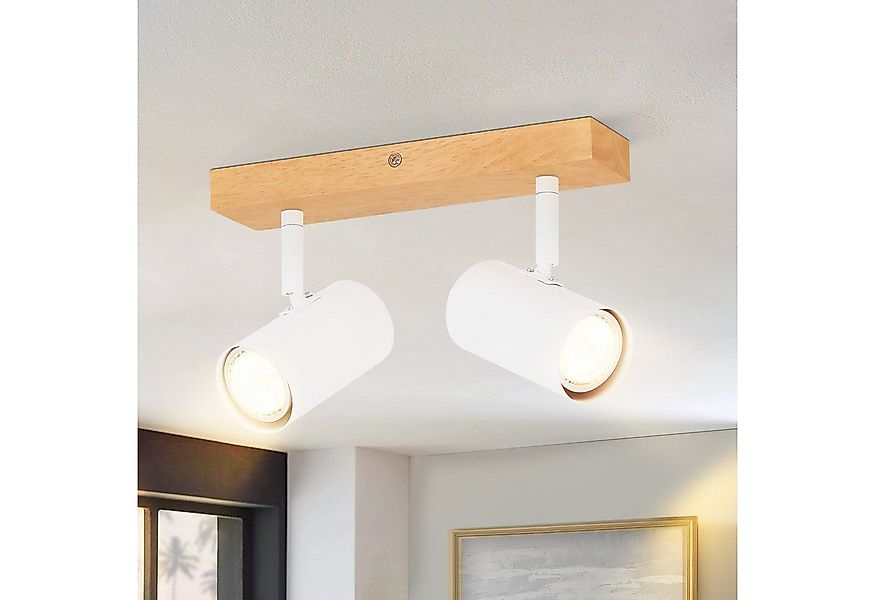 ZMH LED Wandleuchte Innen Deckenlampe Weiß Metall Modern GU10 Fassung 330° günstig online kaufen