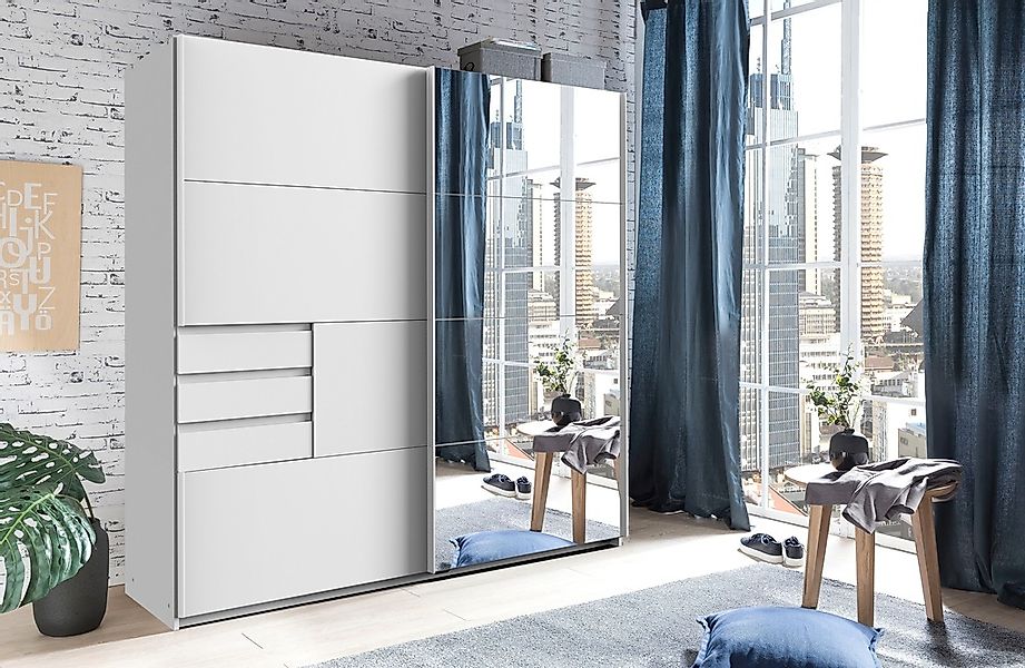 Wimex Schwebetürenschrank "Oldenburg, Kleiderschrank mit Glaselementen in s günstig online kaufen