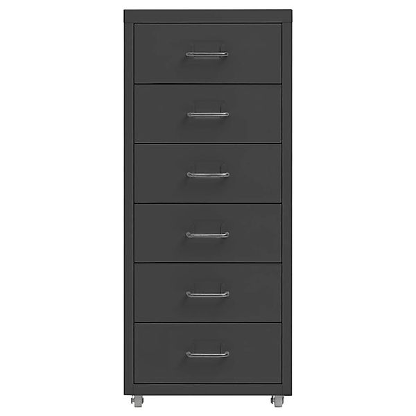 vidaXL Aktenschrank mit Rollen Anthrazit 28x41x69 cm Metall günstig online kaufen