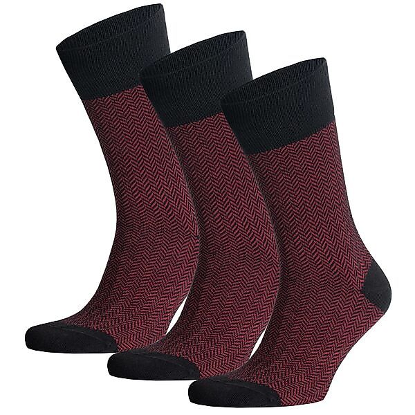 3er Set Fine Herringbone Jacquard Biobaumwoll Socken günstig online kaufen